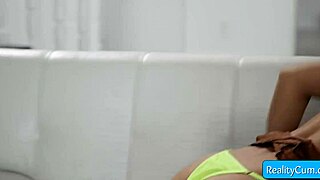 asian hottie mina luxx rides ricky spanish's massive cock to quick cum!