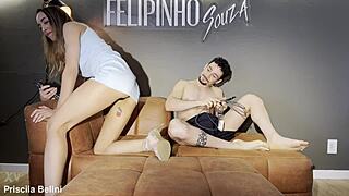 Couldn't Resist Squirting Hard with Cousin Before Aunt Arrives