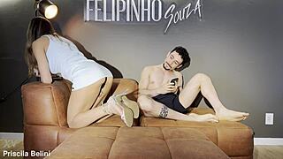 Couldn't Resist Squirting Hard with Cousin Before Aunt Arrives