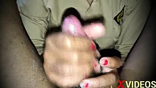 Siswi SMA strokes friend's throbbing cock to explosive cumshot