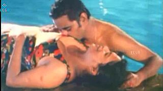 Unmarried Hot Couple's Bedroom Tease Turns Into Poolside Tit Play!