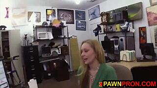 lovely girl shoplifts then sucks and fucks to escape