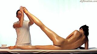 beautiful virgin vera moans through her first sensual tight pussy massage