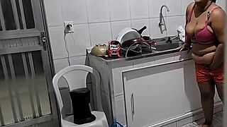 brazilian stepmom fucked hard in kitchen by stepson riding big ass tits till multiple cumshots squirt