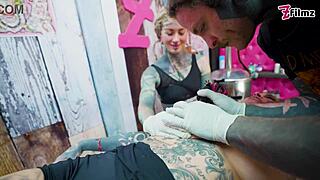 tattooed skinny duo joins big dick pair for sloppy foursome fun