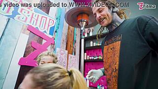 tattooed skinny duo joins big dick pair for sloppy foursome fun