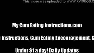 Mistress Punishes Perverted Roommate with Femdom Cum Instructions in Dorm