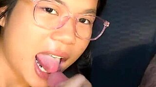 18yo thai teen's tight pussy takes big white cock from behind