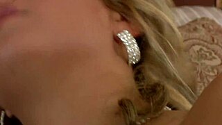 Blonde babe unwinds post-work with naughty solo tit tease thoughts