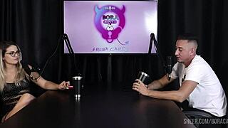 Bruna Carlos teases Matheus Caetano in Bora Cast sheer red lingerie orgy—part 1