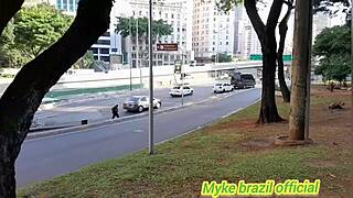 carioca woman from sao paulo center strips for amateur anal home video