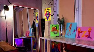 Stunning cutie grabs big dildo vibrator to pound pussy till orgasm hits