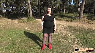 Chubby French Jade Craves Hard Outdoor Anal