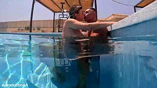 Aussie babe takes underwater pounding, golden shower, and facial cumshot blast