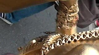 i can't believe her nipple slipped out during gold powder show