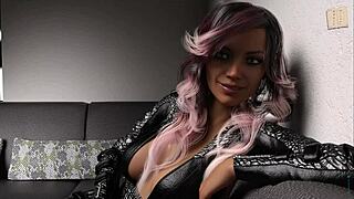 woman leaps into erotic passion display