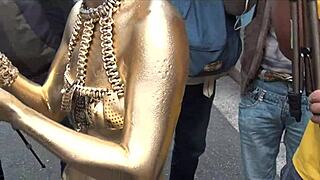 i can't believe her nipple slipped out during gold powder show