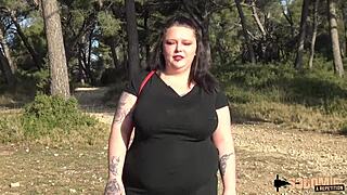 Chubby French Jade Craves Hard Outdoor Anal