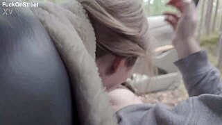 Real 18+ Teen Couple's Roadside Car Fuck with Cowgirl Riding Cumshot Facial