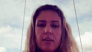 tattooed babe's hard nipples poke thru see-thru top at gym 💦🔥