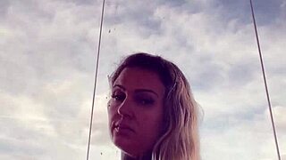 tattooed babe's hard nipples poke thru see-thru top at gym 💦🔥