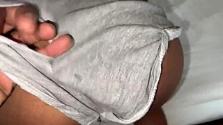 Daddy rips virgin's booty shorts open! bends her over for first anal assfucking!