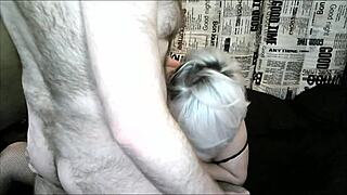 Handcuffed Mature Slave Slut Devours Rough Blowjob!