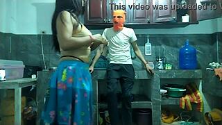 flaccid big cock grows hard jerking in kitchen 🍆😏