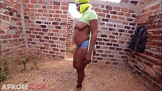 big booty construction worker takes rough outdoor pounding part one