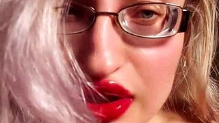 heart pounds for perfect red lip gloss findom goaldigger lips