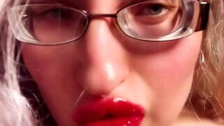 heart pounds for perfect red lip gloss findom goaldigger lips