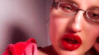 heart pounds for perfect red lip gloss findom goaldigger lips