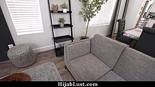 Hijab Teen Shyly Strips Nude for Photographer's Deep Cock Ride