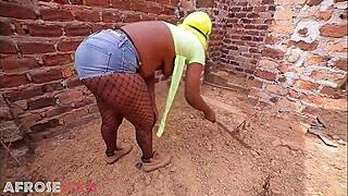 big booty construction worker takes rough outdoor pounding part one
