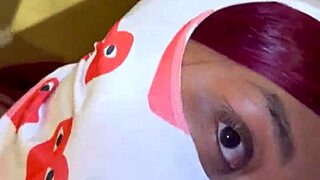 masked deepthroater gags on big black monster cock sloppily