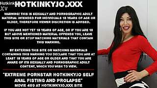 hotkinkyjo fists her own ass to prolapse extreme