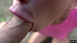 i get my mouth fucked hard in the forest pov until oral creampie explodes
