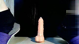 stretching my ass wide with this thick dildo till i cum 😩💦