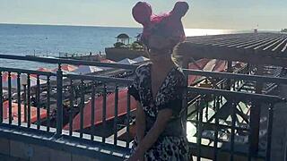 Holiday Brunette Moaning Outdoor Spanking Cum Covered Crazy Teen Adventure