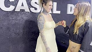 Tattoo Artist's Tongue Cleans Dripping Pussy Surprise