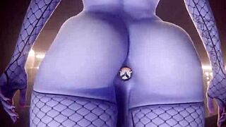 Fat Ass Trans Widowmaker Fucks Cute Emma's Bald Pussy Hard