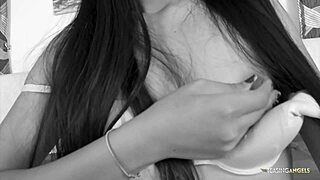 Exotic teen tempts with her tight pussy yearning deep creamy reward