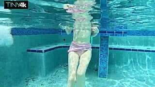 Poolside tease turns into tight pussy ride and messy facial cumshot