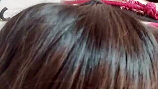 bound babe endures blowbang bondage with foot licking and cum swapping frenzy