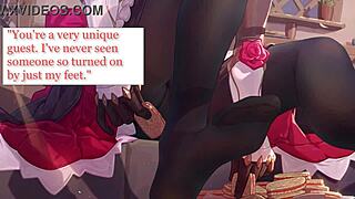 Noelle's servant faces foot worship and gentle commands in Genshin roleplay