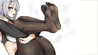 Noelle's servant faces foot worship and gentle commands in Genshin roleplay