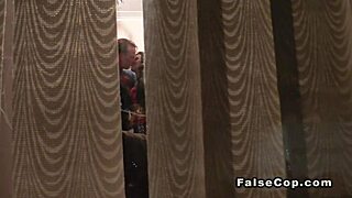 Masked fake cop and superman fuck babe hard in office