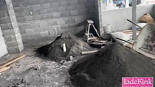 kinky exhibitionist couple flashes tits and fucks hard outdoors in public