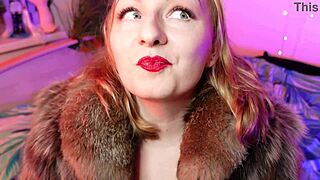 blonde milf with braces devours chocolate tools in fetish feast