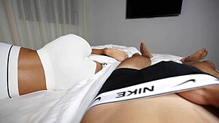 Stepsister Relaxing? Now Her Cute Face Drips with Thick Cumshot Load! 💦😈